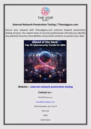 external network penetration testing thevoipguru