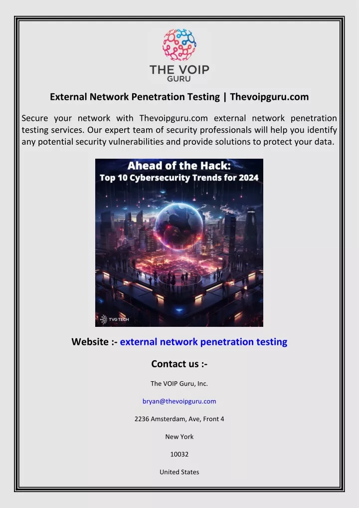 external network penetration testing thevoipguru