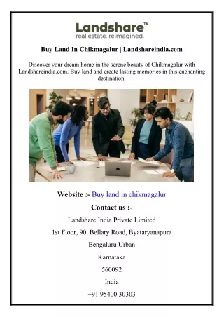 Buy Land In Chikmagalur  Landshareindia.com