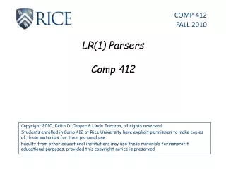lr 1 parsers comp 412