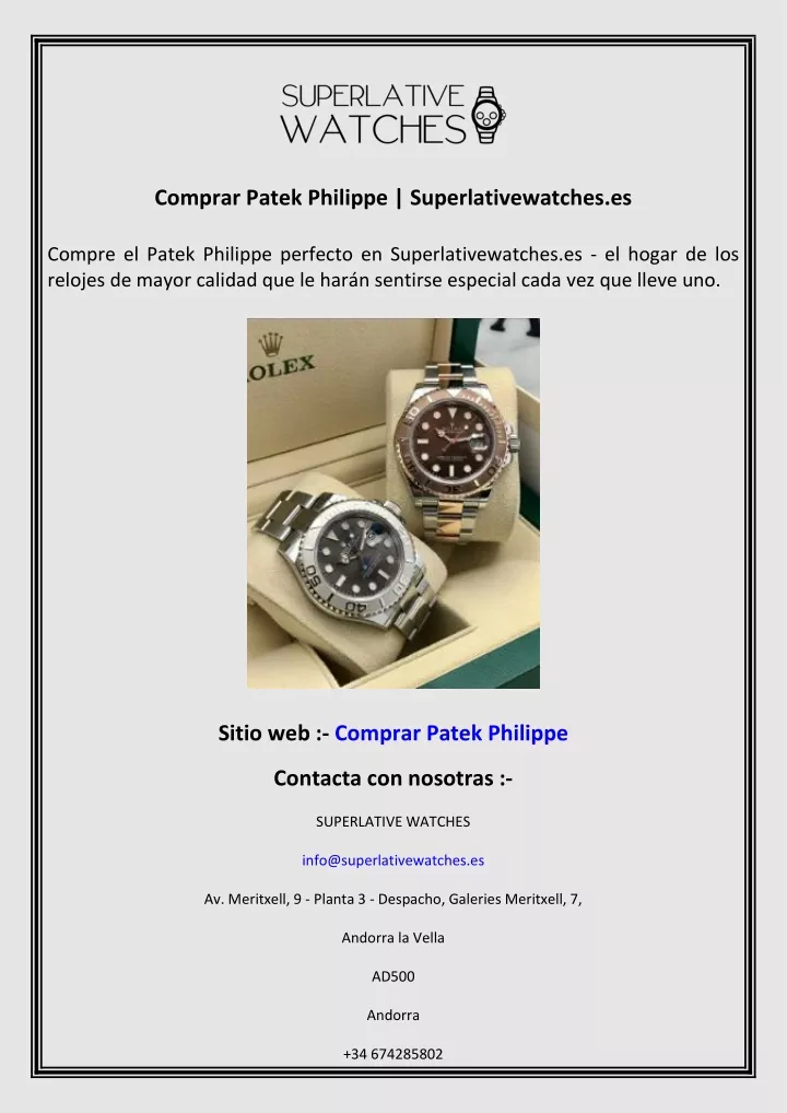 comprar patek philippe superlativewatches es