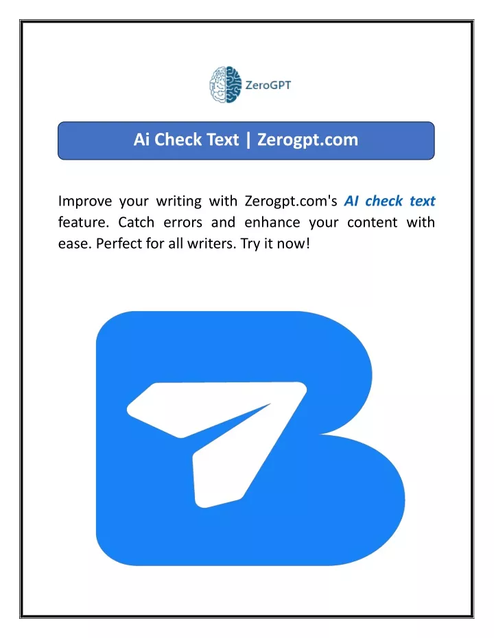ai check text zerogpt com