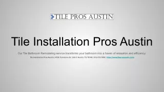 Tile Installation Pros Austin