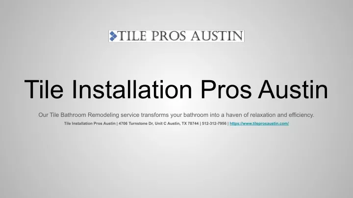 tile installation pros austin