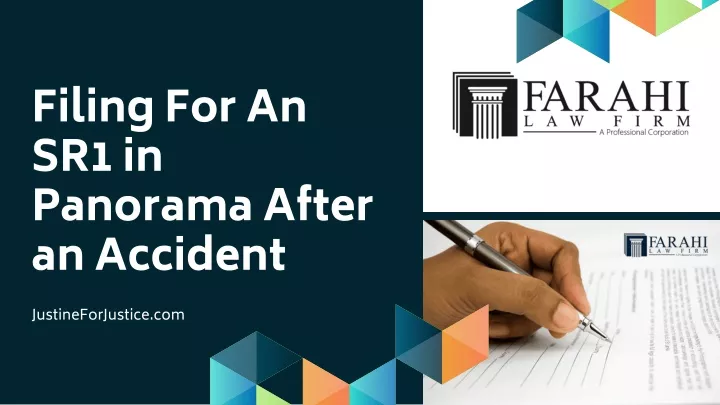 filing for an sr1 in panorama after an accident