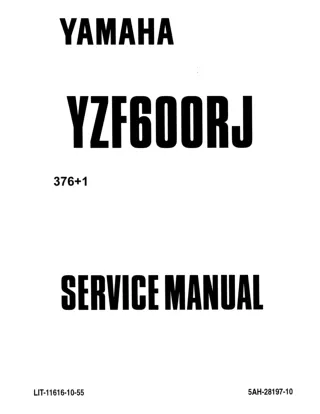 2007 Yamaha YZF600RWC Service Repair Manual