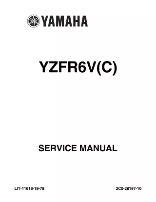 2007 Yamaha YZFR600WC Service Repair Manual