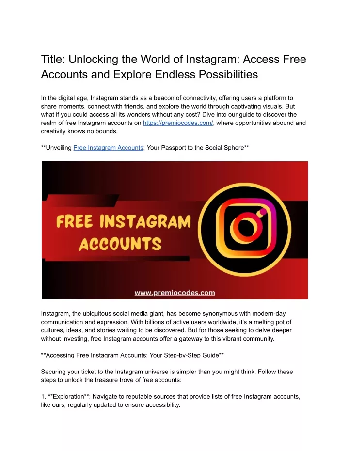 title unlocking the world of instagram access