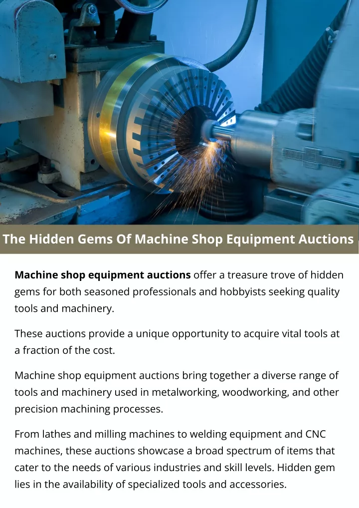 the hidden gems of machine shop equipment auctions