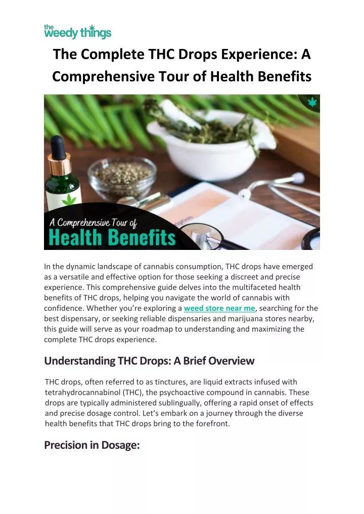 the complete thc drops experience a comprehensive