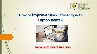 How to Improve Work Efficiency with Laptop Rental?