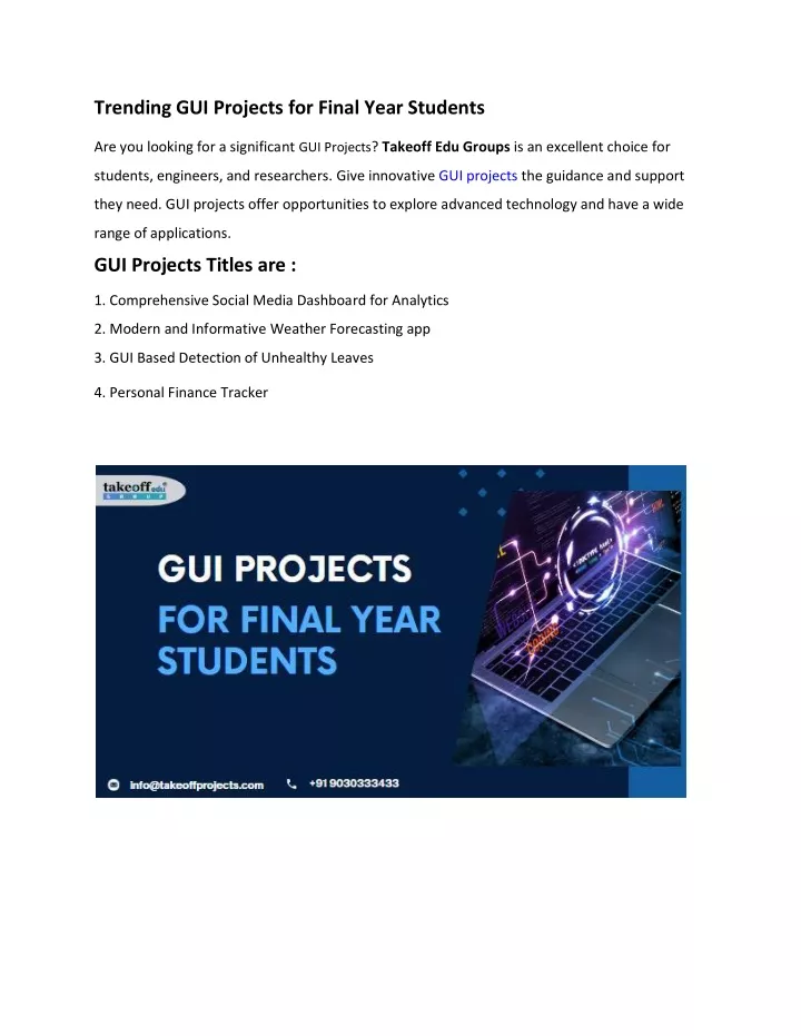 trending gui projects for final year students