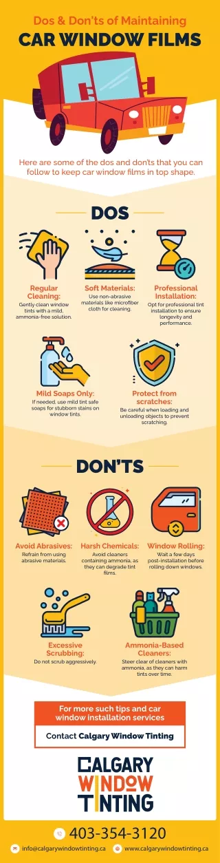 dos don ts of maintaining car window films