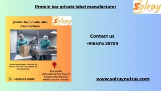 protein bar private label manufacturer ppt