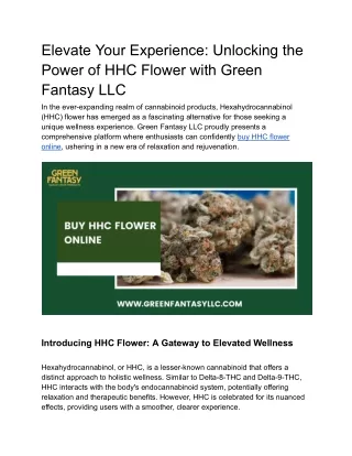 Buy HHC flower online