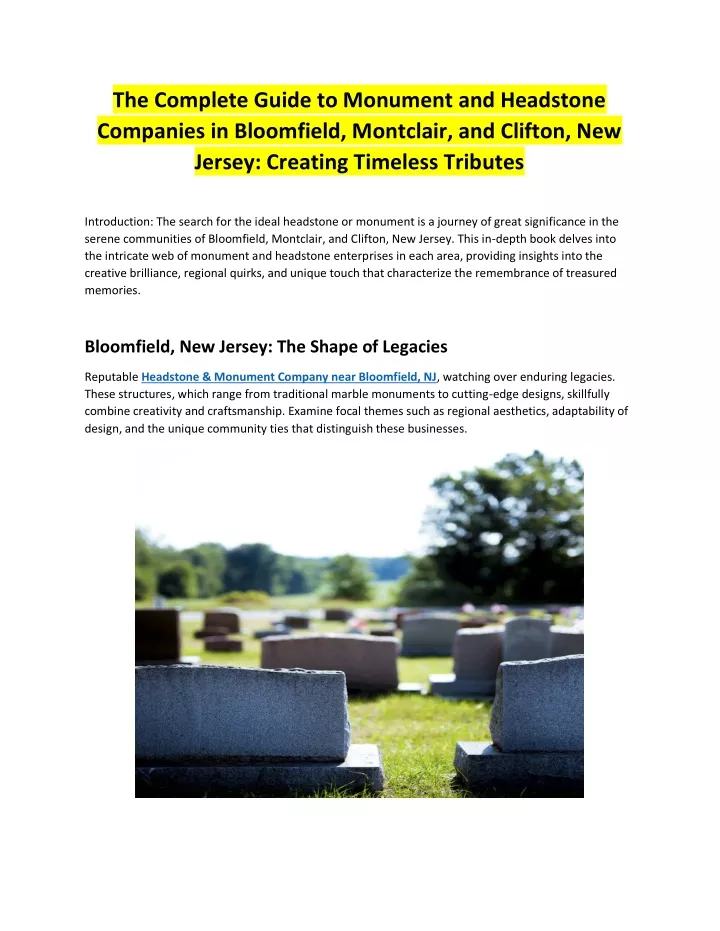 the complete guide to monument and headstone