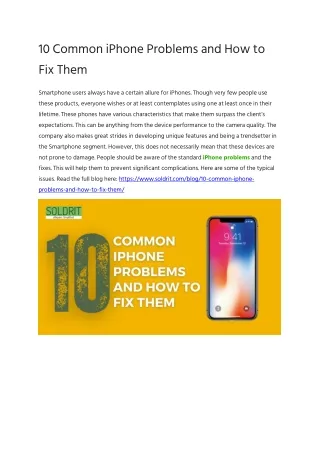 10 Common iPhone Problems and How to Fix Them