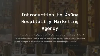 Hospitality Business with the Expertise of Our Marketing Agency