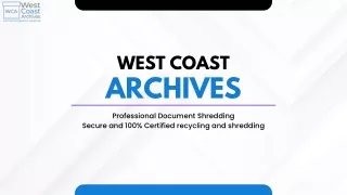 Business Document Storage Services in LA