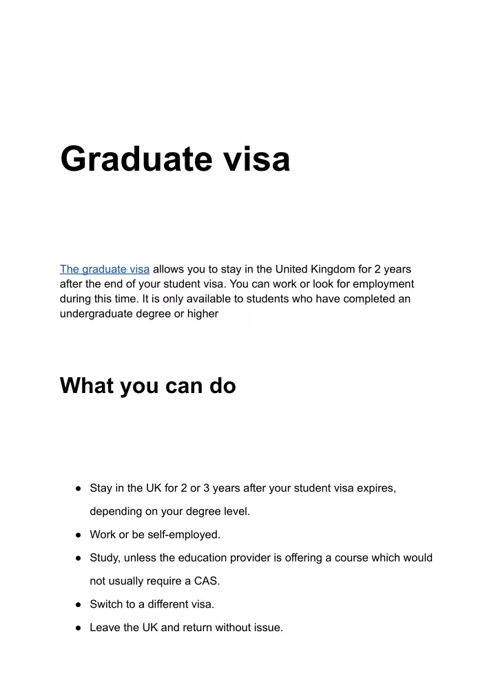 graduate visa