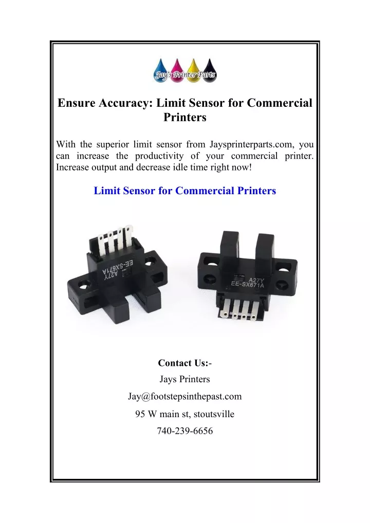 ensure accuracy limit sensor for commercial