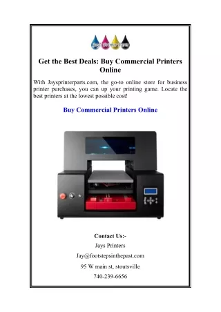Get the Best Deals Buy Commercial Printers Online