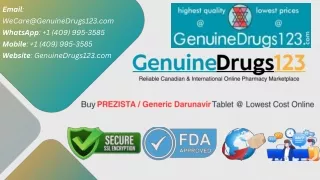 Darunavir (Prezista) for Sale Online - GenuineDrugs123