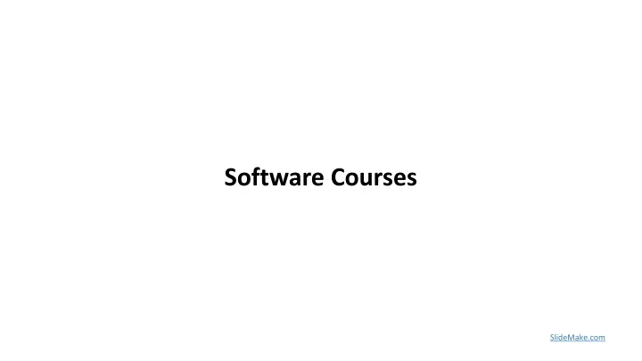 software courses