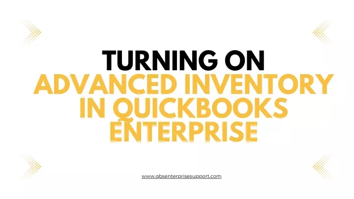 turning on advanced inventory in quickbooks