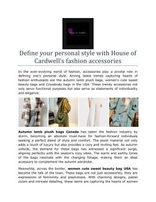 Define your personal style with House of Cardwell’s fashion accessories