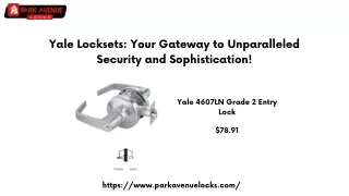 Yale Locksets Your Gateway to Unparalleled Security and Sophistication!