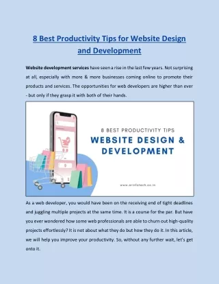 8 Best Productivity Tips for Website Design and Development