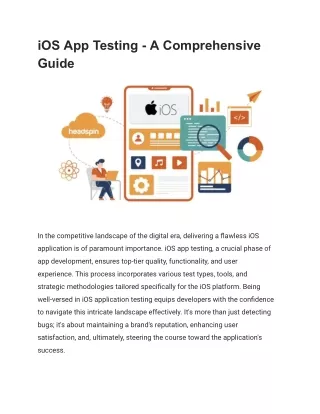 ios app testing a comprehensive guide