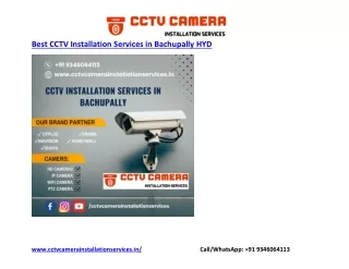 Best CCTV Installation Services in Bachupally HYD