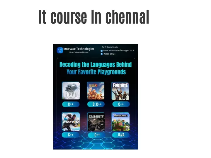 it course in chennai