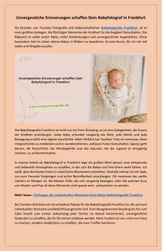 Emotionale Babyfotografie in Frankfurt Für die Ewigkeit festgehalten