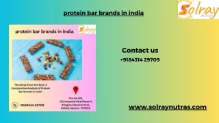 protein bar brands in india ppt