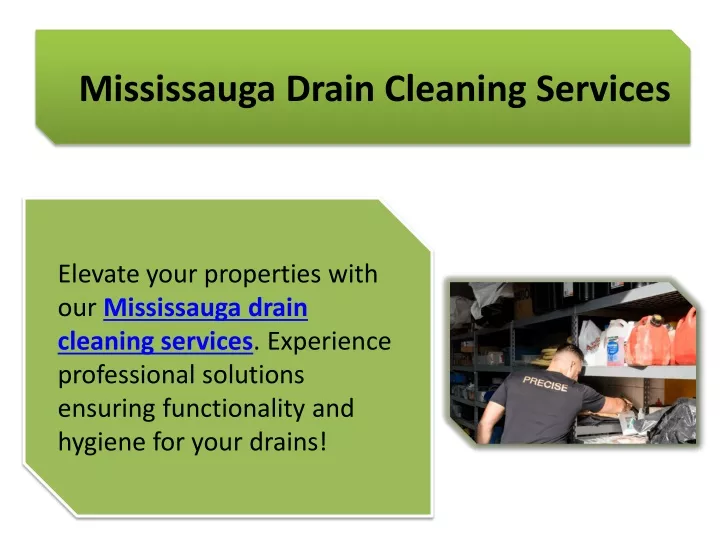 mississauga drain cleaning services