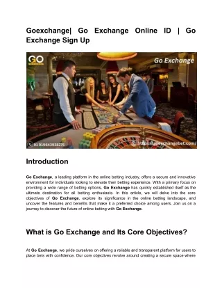 Goexchange| Go Exchange Online ID | Go Exchange Sign Up