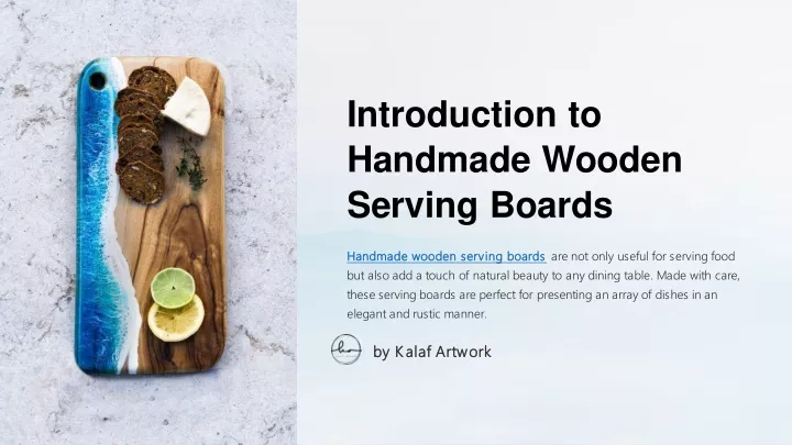 introduction to handmade wooden serving boards