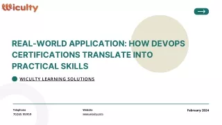real world application how devops certifications