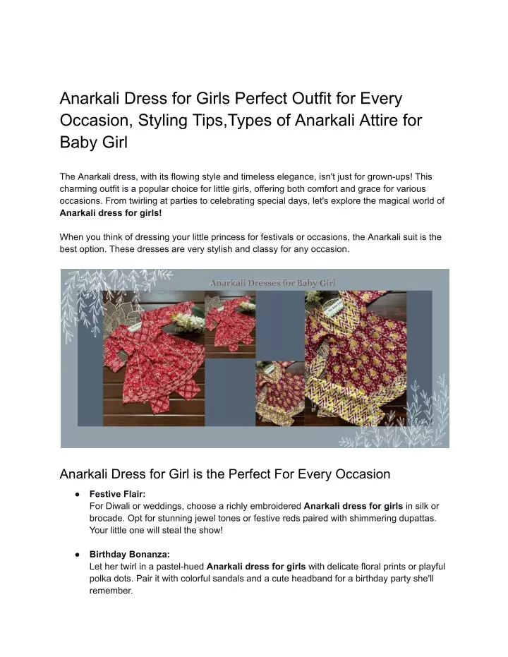 anarkali dress for girls perfect outfit for every
