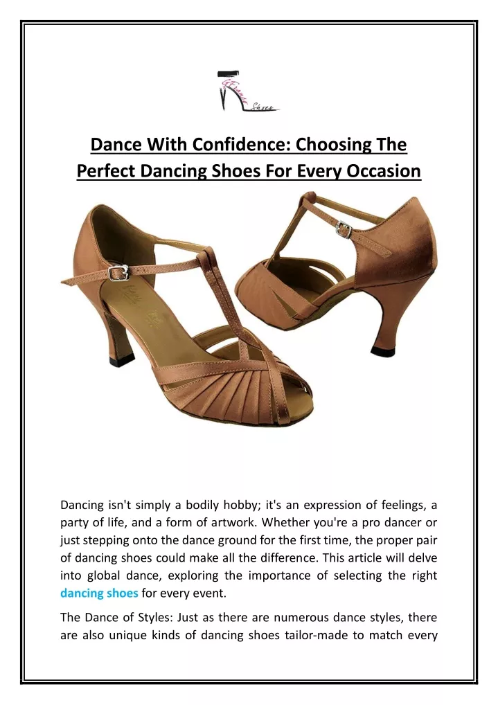 dance with confidence choosing the perfect