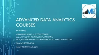 Advanced data analytics courses