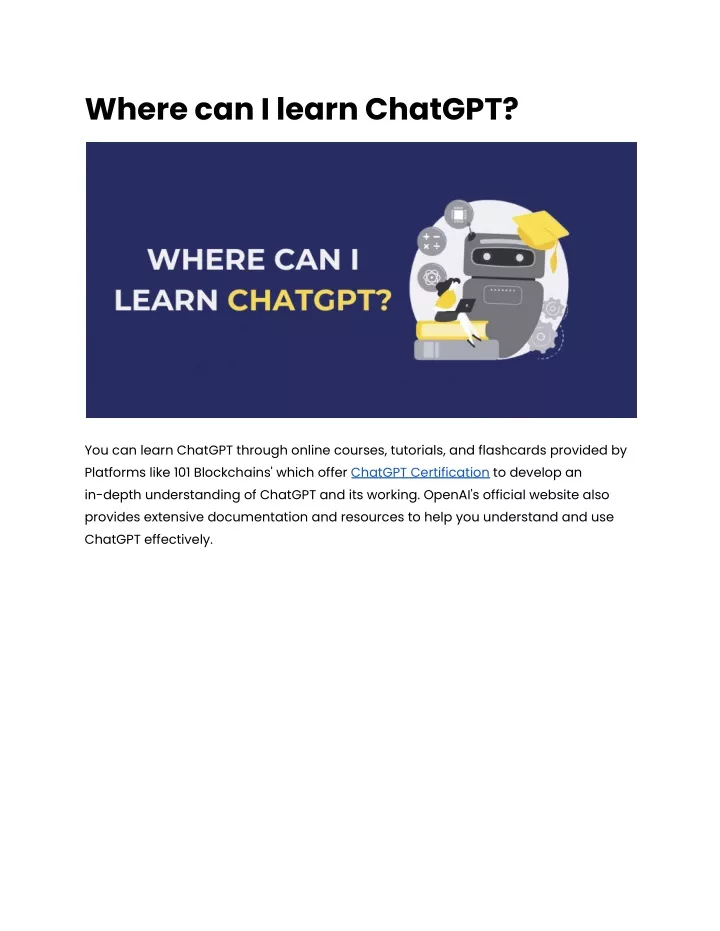 where can i learn chatgpt