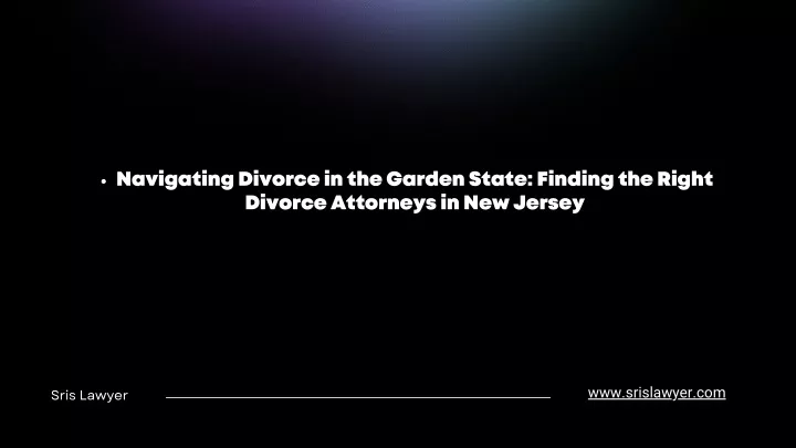 navigating divorce in the garden state finding