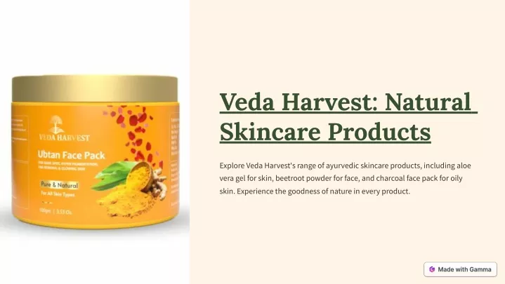 veda harvest natural skincare products