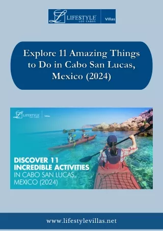Explore 11 Amazing Things to Do in Cabo San Lucas, Mexico (2024)