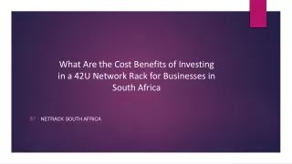 What Are the Cost Benefits of Investing in a 42U Network Rack for Businesses in South Africa