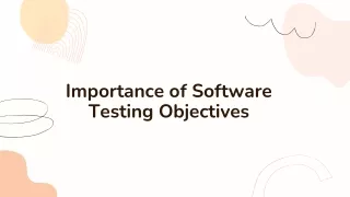 Importance of Software Testing Objectives